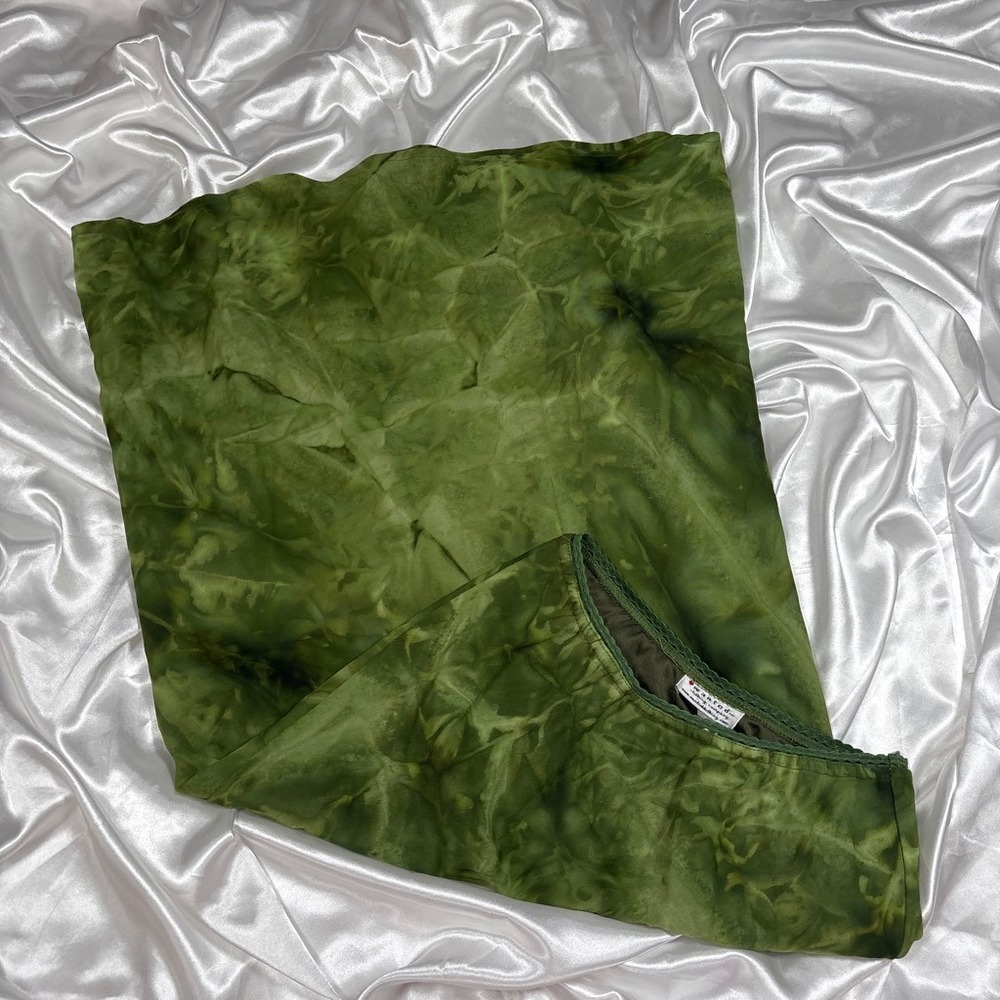 y2k Wanted Tie Dye Midi Skirt Green Lace Trim Fairycore Boho Small - Picture 2 of 4